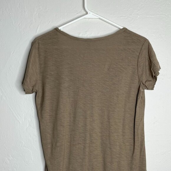 James Perse Standard Cotton Modal Blend Scoop Neck Short Sleeve Tee Brown Size 1 - Picture 5 of 8